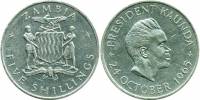 (1965) Монета Замбия 1979 год 5 шиллингов "Президент Кеннет Каунда"  Медь-Никель  PROOF